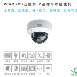 PMD20DNF 派爾高200 萬像素，全高清，晝 / 夜型，IP 迷你半球攝像機(jī)